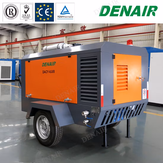 Rotary Twin Screw Engine Portable Screw Air Compressor