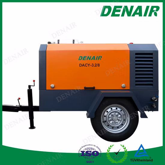 Rotary Twin Screw Engine Portable Screw Air Compressor